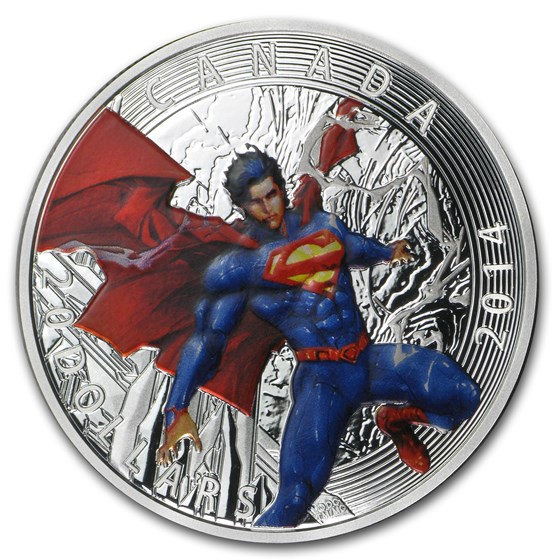 2014 Canada 1 oz Silver Iconic Superman™ Comic Book Covers (#1) 2014 Canada 1 oz Silver Iconic Superman™ Comic Book Covers (#1)
